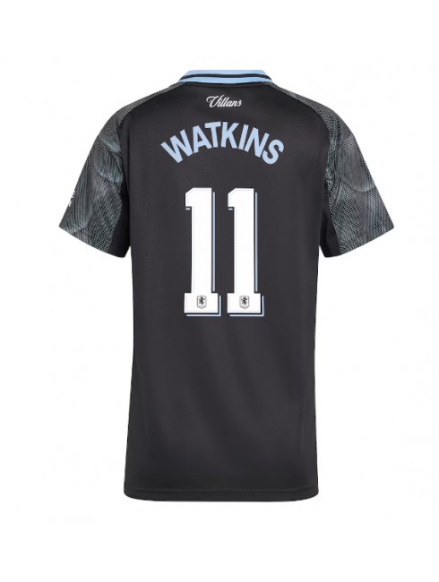 Ženski Nogometna dresi replika Aston Villa Ollie Watkins #11 Gostujoči 2025-26 Kratek rokav Ženski Nogometna dresi replika Aston Villa Ollie Watkins #11 Gostujoči 2025-26 Kratek rokav